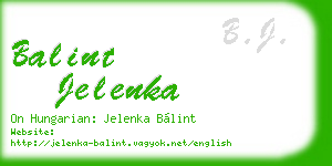 balint jelenka business card