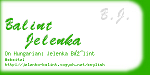 balint jelenka business card